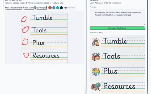 Worksheet Illustrator preview